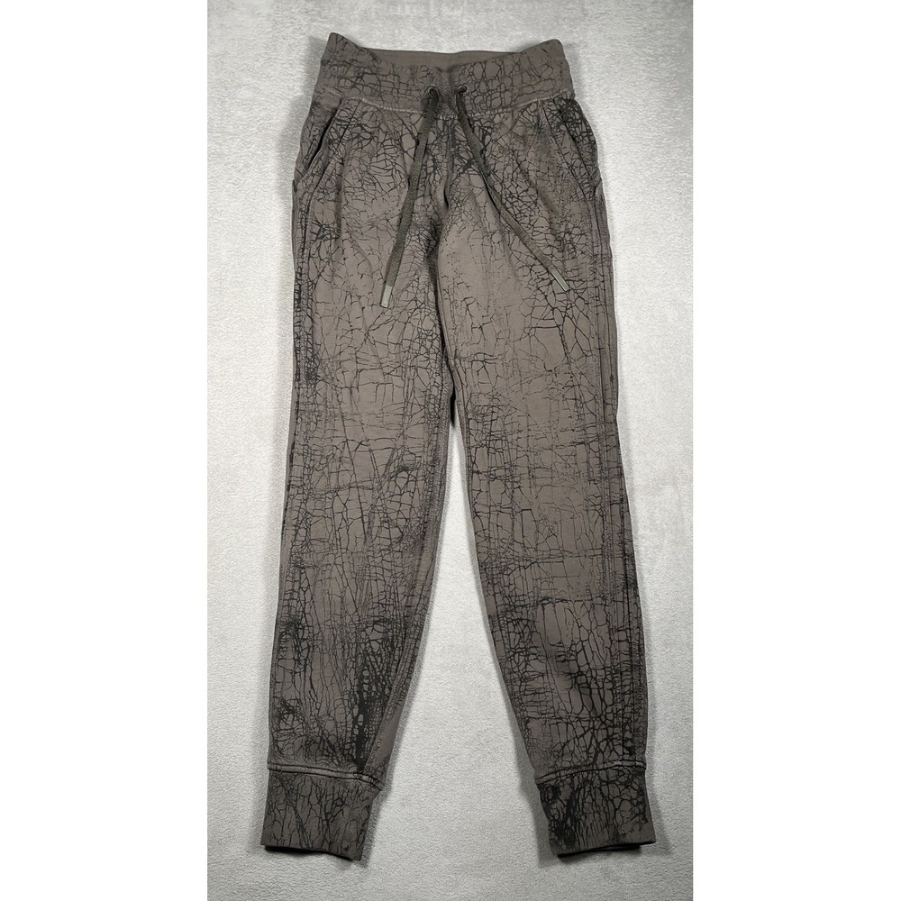 Lululemon Scuba High-Rise Jogger 28 Size 2 Crackle Web Freeze Rover Black W5DMXS - Picture 2 of 7